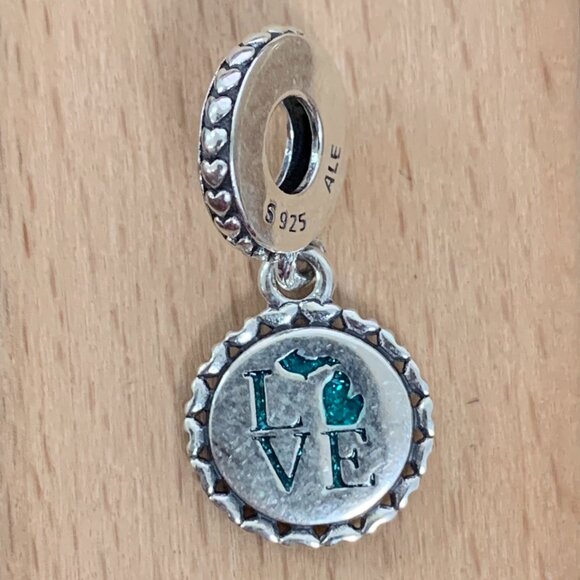 Pandora Jewelry - Pandora I Love Michigan Exclusive Dangle Charm, S925 Silver Bracelets